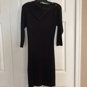 Dark brown sweater dress